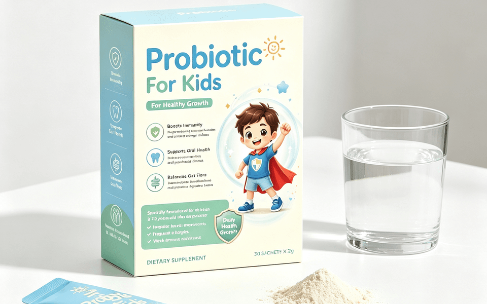 Kids Probiotic Supplements for Gut Health, Immune Support and Digestive Balance, Specially Formulated for Children Ages 3-12